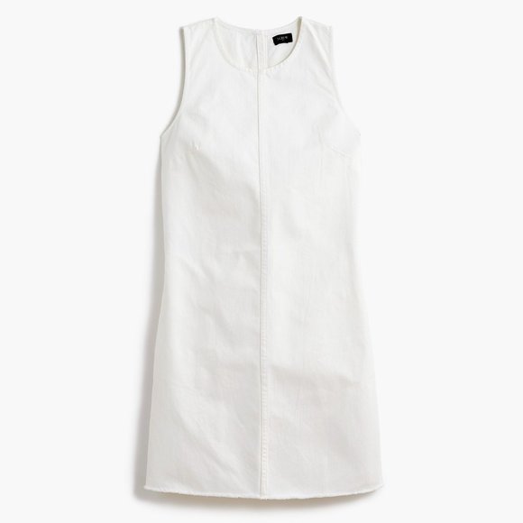 NWT J.Crew Denim shift dress in white wash - Picture 2 of 2